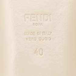 Fendi Multicolor Zucca Canvas Flat Slides Size 40