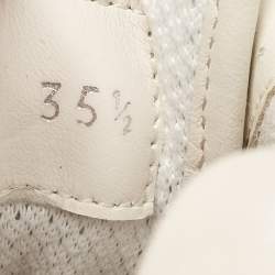 Fendi X Fila Cream Leather Fila Mania Platform Sneakers 35.5