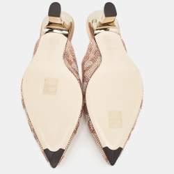 Pre Owned Fendi Multicolor Satin Embellished Mules Size 40.5