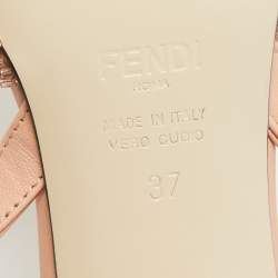 Pre Owned Fendi Pink Sequins Colibri Slingback Pumps Size 37