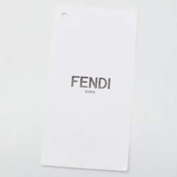 Pre Owned Fendi Blue Canvas Combat Boots Size 36.5