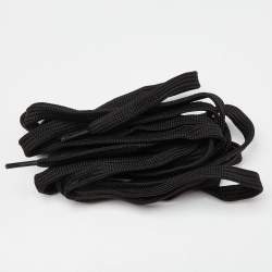 Pre Owned Fendi Blue Canvas Combat Boots Size 36.5