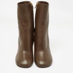 Fendi Brown Leather Fendi First Ankle Boots Size 37