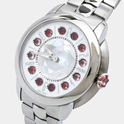 Pre Owned Fendi Mother Of Pearl Stainless Steel IShine 12100M Women's Wristwatch 38 mm