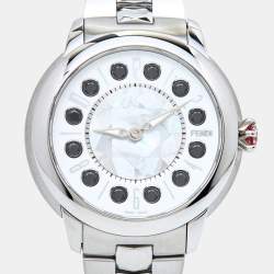 Fendi Mother Of Pearl Stainless Steel IShine 12100M Women's Wristwatch 38 mm