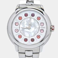 Fendi Mother Of Pearl Stainless Steel IShine 12100M Women's Wristwatch 38 mm