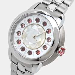 Fendi Mother Of Pearl Stainless Steel IShine 12100S Women's Wristwatch 34 mm