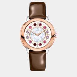 Fendi Brown calfskin leather watch