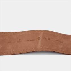 Pre Owned Fendi Brown Patent Leather B Waist Wide Belt 70CM