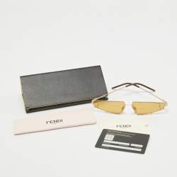 Fendi Yellow FFM0054/S Geometric Sunglasses