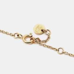 Pre Owned سوار فندي أف إذ فندي كريستال ومعدن ذهبي اللون