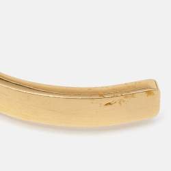 Fendi F is Fendi Gold Tone Crystal Open Cuff Bracelet S