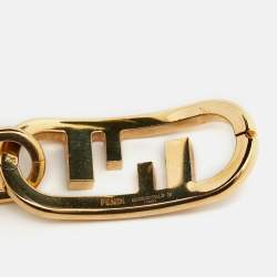 Pre Owned Fendi O'Clock Gold Tone Bracelet S