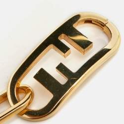 Pre Owned Fendi O'Clock Gold Tone Bracelet S