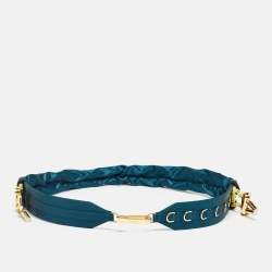 Fendi Teal Blue Satin Shoulder Strap