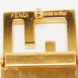 Fendi Tobacco/Black Zucchino Coated Canvas FF Buckle Reversible Cut to Size Belt