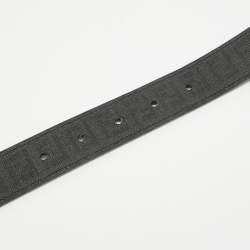 Fendi Tobacco/Black Zucchino Coated Canvas FF Buckle Reversible Cut to Size Belt
