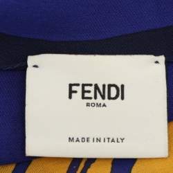 Fendi Brown/Multicolor FF Print Silk Stole