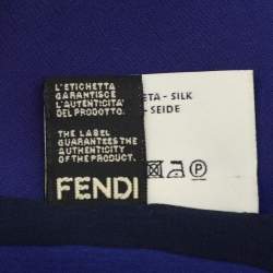 Fendi Brown/Multicolor FF Print Silk Stole