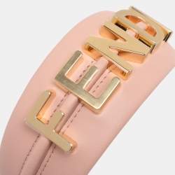 Fendi Beige Leather Graphy Headband