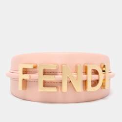 Fendi Beige Leather Graphy Headband