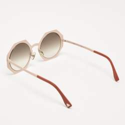 Fendi Peach/Brown Gradient FF0152/S Geometric Sunglasses