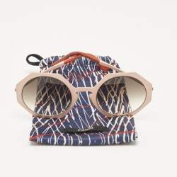 Fendi Peach/Brown Gradient FF0152/S Geometric Sunglasses