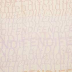 Fendi Beige Monogram Cotton Square Scarf