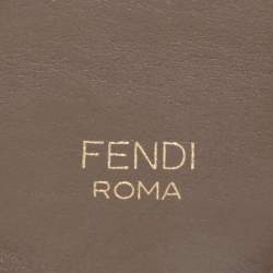 Fendi Brown FF Embossed Leather Strap You Shoulder Strap