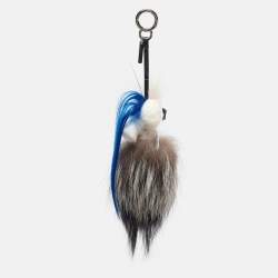Pre Owned Fendi Multicolor Fur and Leather Karlito Bag Charm