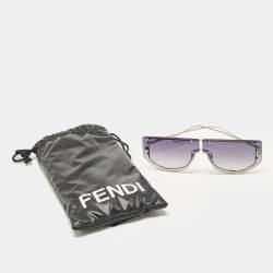 Fendi Grey Gradient FF40096U Fendi First Crystals Shield Sunglasses