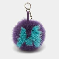 مملوكة مسبقًا حلية حقيبة فندي بوم بوم فرو ثعلب متعددة الألوان