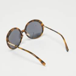 مملوكة مسبقًا Fendi Black/Brown Tortoise FF0430/S Round Sunglasses