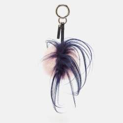 Fendi Multicolor Mink & Fox Fur QuTweet Birgami Bug Bag Charm