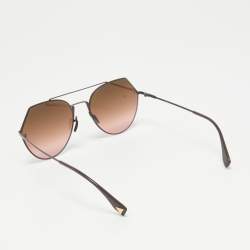 Pre Owned Fendi Brown FF0194/S 3YG0T Mirrored Aviator Sunglasses
