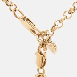 Fendi FF Identification Charm Gold Tone Bracelet