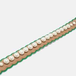 Fendi Multicolor Leather Pearl Embellished Shoulder Bag Strap