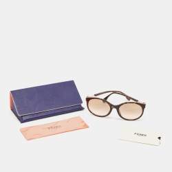 Fendi Havana Gradient FF0362/F Round Sunglasses