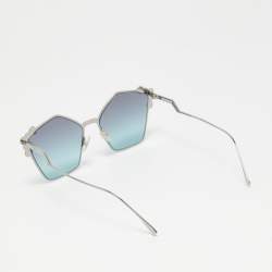 Pre Owned Fendi Blue Gradient FF 0261/S Spike Cat Eye Sunglasses