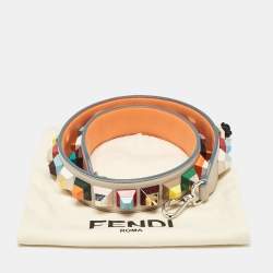 Pre Owned Fendi Multicolor Leather Studded Strap You Shoulder Bag Strap