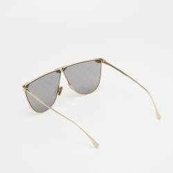 Pre Owned Fendi Light Grey/Gold FF046/S Fabulous Shield Sunglasses