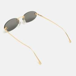 Pre Owned Fendi Black/Gold FF4075US FF Crystals Oval Sunglasses