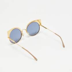 Fendi Gold  FF 0177/S Mirror Ca Eye Sunglasses