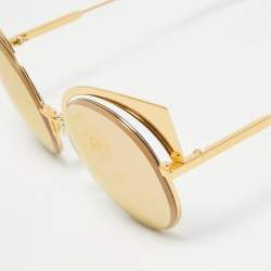 Fendi Gold  FF 0177/S Mirror Ca Eye Sunglasses