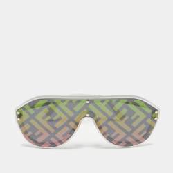 Fendi Silver Tone/Grey Mirrored M0039/G/S FF Fabulous Shield Sunglasses