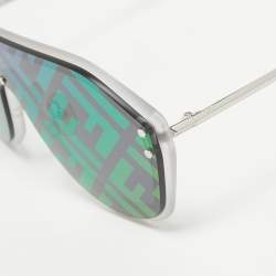 Fendi Silver Tone/Grey Mirrored M0039/G/S FF Fabulous Shield Sunglasses