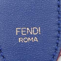 Pre Owned Fendi Grey/Blue Snakeskin Strap You Shoulder Bag Strap