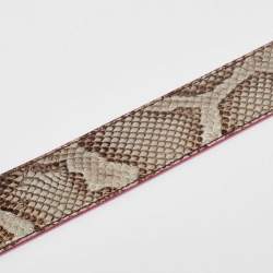 Pre Owned Fendi Grey/Blue Snakeskin Strap You Shoulder Bag Strap
