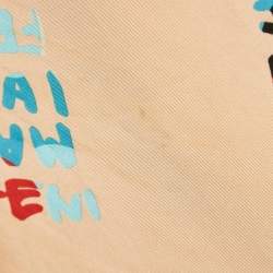 Pre Owned Fendi Pink Printed Silk Scarf