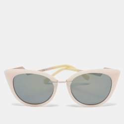 Fendi Pink/Brown Mirrored FF0118/S Cat-Eye Sunglasses